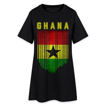 Ghana flag, Ghanaian pride - Women’s T-Shirt Dress - black - Front