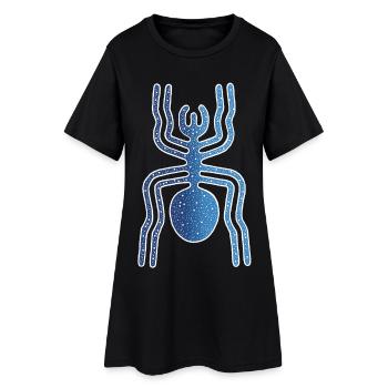 Animal araignée de Nazca - Robe T-shirt Femme - noir - Devant