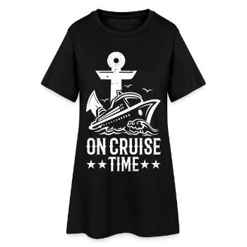 on cruise time - Frauen T-Shirt-Kleid - Schwarz - Vorne