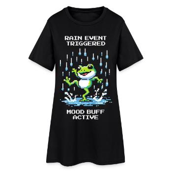 Regen-Event – Stimmungsbuff aktiv | Frosch - Women’s T-Shirt Dress - black - Front