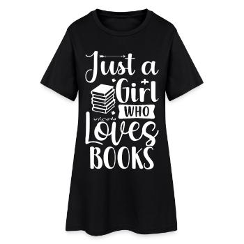 Juste une fille qui aime les livres - Robe T-shirt Femme - noir - Devant