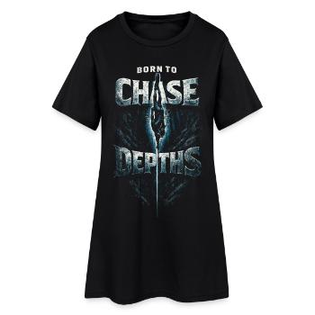 Freediving Freediving Chase Depths - Women’s T-Shirt Dress - black - Front