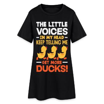 Motifs drôles de canards Citons amoureux de canards - Robe T-shirt Femme - noir - Devant