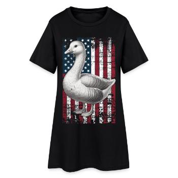 Embden Goose US Emdengans - Women’s T-Shirt Dress - black - Front