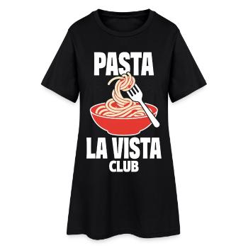 Pasta La Vista Club für Nudelfans - Frauen T-Shirt-Kleid - Schwarz - Vorne