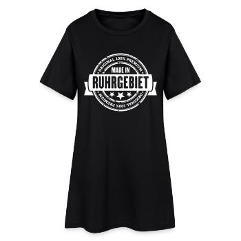 Made in Ruhrgebiet - Frauen T-Shirt-Kleid - Schwarz - Vorne