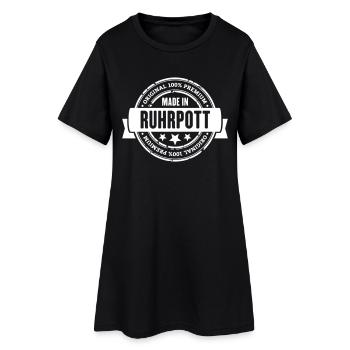 Made in Ruhrpott - Frauen T-Shirt-Kleid - Schwarz - Vorne