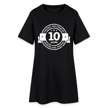 Original 10 Jahre - Frauen T-Shirt-Kleid - Schwarz - Vorne