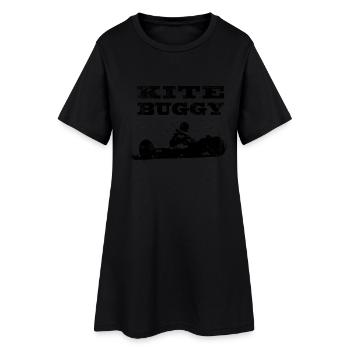 Kite Buggy - Frauen T-Shirt-Kleid - Schwarz - Vorne