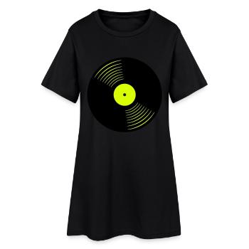 166_schallplatte_2 - Robe T-shirt Femme - noir - Devant