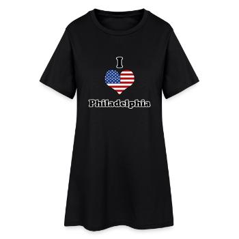 I love Philadelphia - Robe T-shirt Femme - noir - Devant