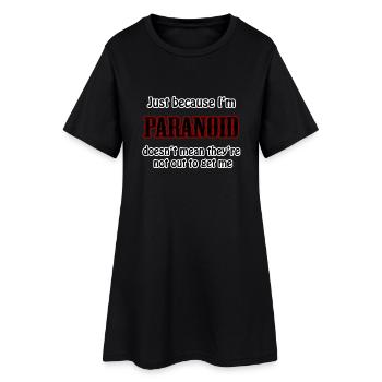 just because I'm paranoid - Robe T-shirt Femme - noir - Devant