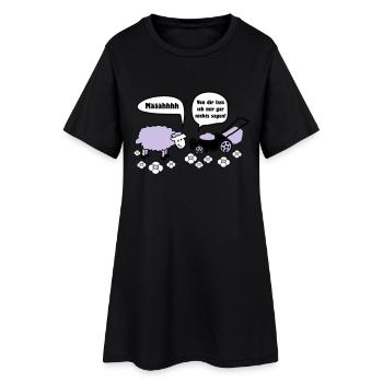 Moutons et tondeuse à gazon - Robe T-shirt Femme - noir - Devant