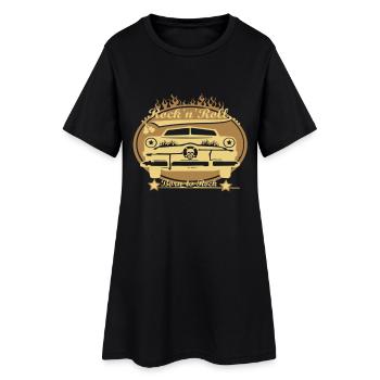 Né à Rock - Robe T-shirt Femme - noir - Devant