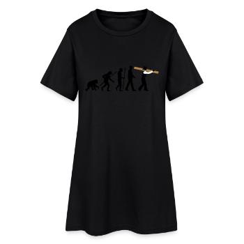 evolution_zimmermann_09_2016_b_3c - Frauen T-Shirt-Kleid - Schwarz - Vorne