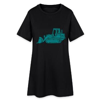 Bulldozer bouteur 2 - Robe T-shirt Femme - noir - Devant