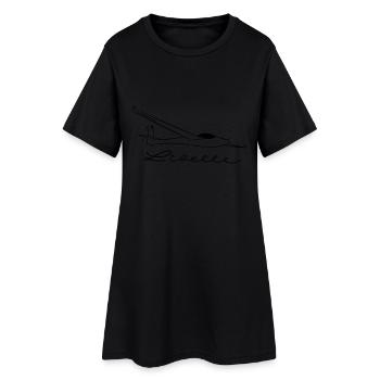 libelle_winglets_ohne_fah - Frauen T-Shirt-Kleid - Schwarz - Vorne