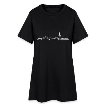 Hannover skyline - Frauen T-Shirt-Kleid - Schwarz - Vorne