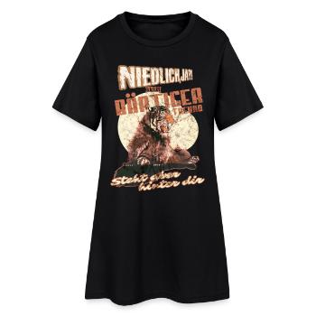 bärtiger freund niedlich? - Frauen T-Shirt-Kleid - Schwarz - Vorne