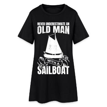 Grand-père marin - Robe T-shirt Femme - noir - Devant