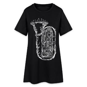 Tuba - Robe T-shirt Femme - noir - Devant