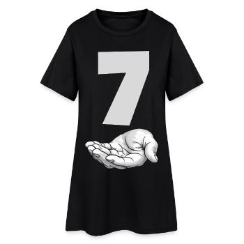 Blague drôle sur la tendance Seven Meme Hand Gen Alpha - Robe T-shirt Femme - noir - Devant