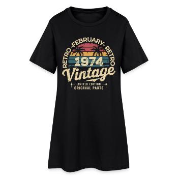 Février 1974 | Génial Depuis Février 1974 - Robe T-shirt Femme - noir - Devant