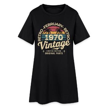 Février 1970 | Génial Depuis Février 1970 - Robe T-shirt Femme - noir - Devant