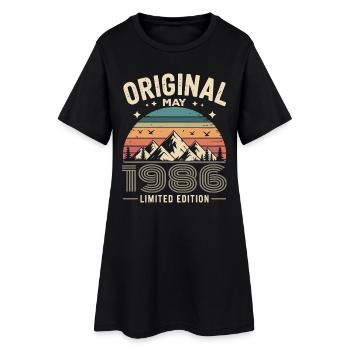 mai 1986 – Légende des sommets et montagnes - Robe T-shirt Femme - noir - Devant