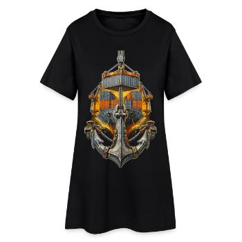 docker - Women’s T-Shirt Dress - black - Front