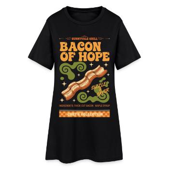 Breakfast Bacon Of Hope Brunch Coffee Maple Syrup - Women’s T-Shirt Dress - black - Front