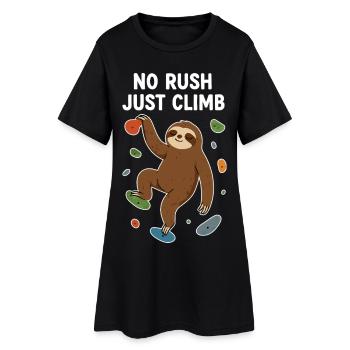 Bloc de paresseux zen : pas de précipitation, il suffit de grimper - Robe T-shirt Femme - noir - Devant