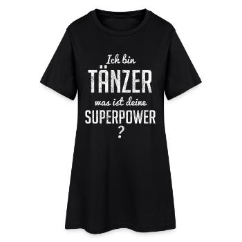 tänzer - Frauen T-Shirt-Kleid - Schwarz - Vorne