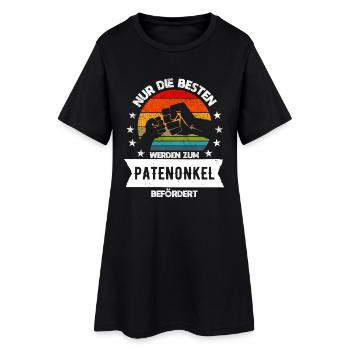 Patenonkel Geschenk - Frauen T-Shirt-Kleid - Schwarz - Vorne