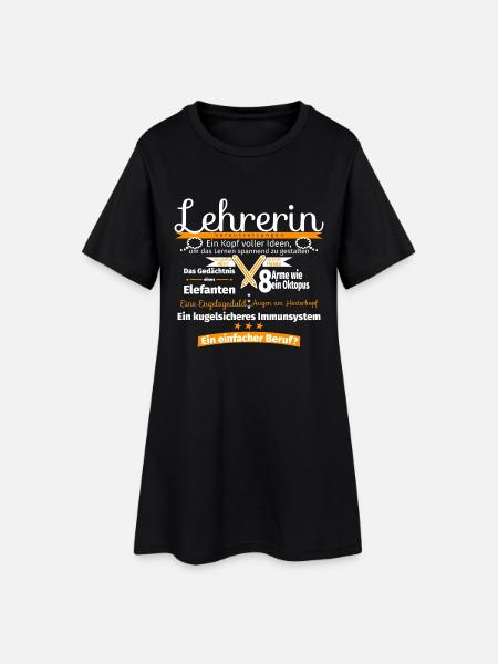 Lehrerin-Voraussetzung - Frauen T-Shirt-Kleid - Schwarz