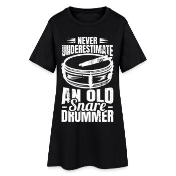 Ne sous-estimez jamais un vieux batteur - Robe T-shirt Femme - noir - Devant