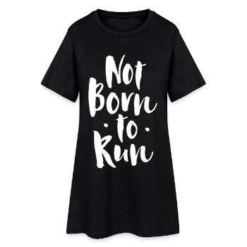 Pas né pour courir - Robe T-shirt Femme - noir - Devant