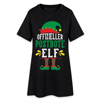 Noël FACTEUR FACTEUR ELFE Drôle - Robe T-shirt Femme - noir - Devant