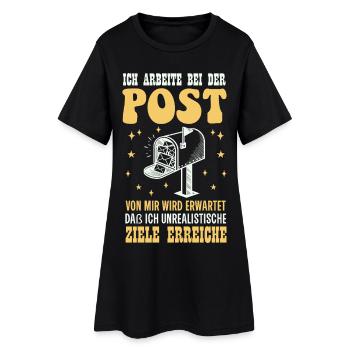 Facteur JE TRAVAILLE AU BUREAU DE POSTE DE ME WILL - Robe T-shirt Femme - noir - Devant