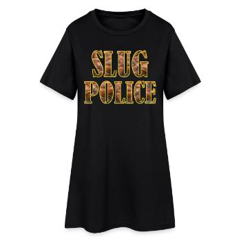 POLICE SLUG Chasse aux escargots Gartenliebe Gärtner - Robe T-shirt Femme - noir - Devant