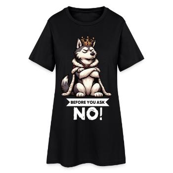 Avant de demander Husky Huskies Huskyowners Huskyfan - Robe T-shirt Femme - noir - Devant