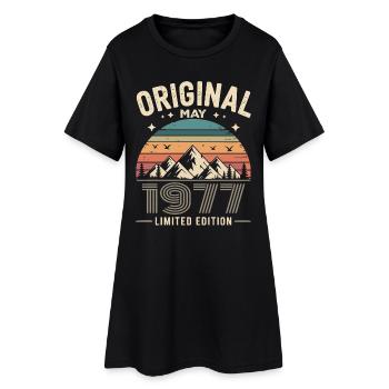 mai 1977 – Légende des sommets et montagnes - Robe T-shirt Femme - noir - Devant