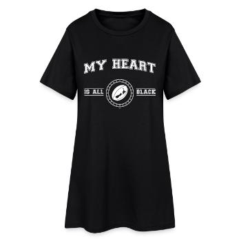 New Zealand My Heart Is All Black - Robe T-shirt Femme - noir - Devant