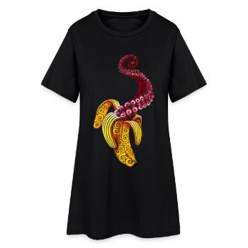 Swirly Mutant-Banana - Robe T-shirt Femme - noir - Devant
