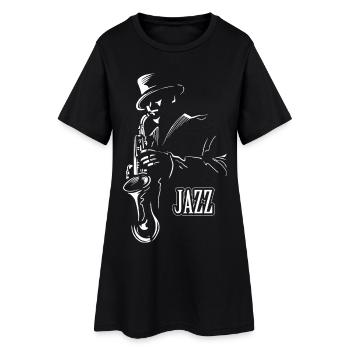 Jazz Sax Black and White - Women’s T-Shirt Dress - black - Front