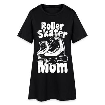 Roller Skater Mutter - Frauen T-Shirt-Kleid - Schwarz - Vorne