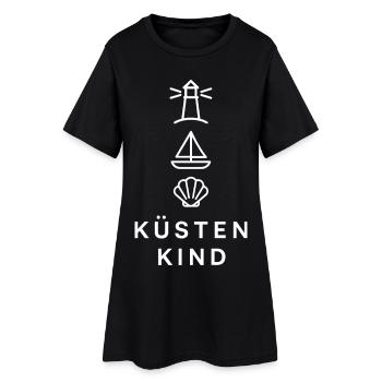 Enfant côtier L’amour de la mer - Robe T-shirt Femme - noir - Devant