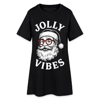 Jolly Vibes Santa Claus Christmas Spirit - Robe T-shirt Femme - noir - Devant