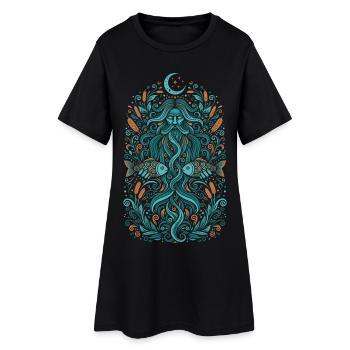 Art slave des Esprits de l’Eau Wodnik - Robe T-shirt Femme - noir - Devant
