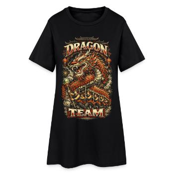 Danse du Dragon Drachentanz - Robe T-shirt Femme - noir - Devant
